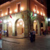 Una foto notturna di Amatrice, in provincia di Rieti (Lazio)