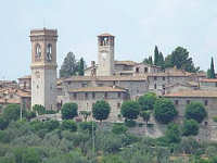 Panorama di Corciano, in Umbria